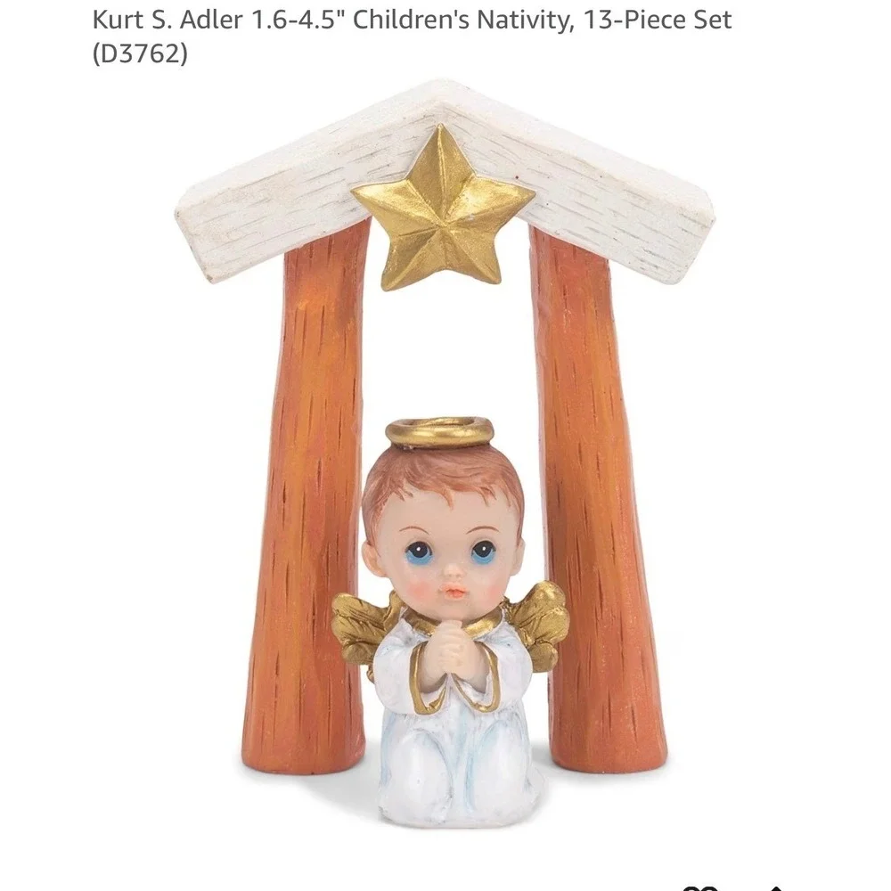 NEW Kurt S Adler‎ 13 Piece Childrens Nativity Set D3762 Multicolor Christmas